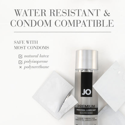 JO Premium Original Silicone-Based Lubricant 8 oz – Clear, Long-Lasting Glide