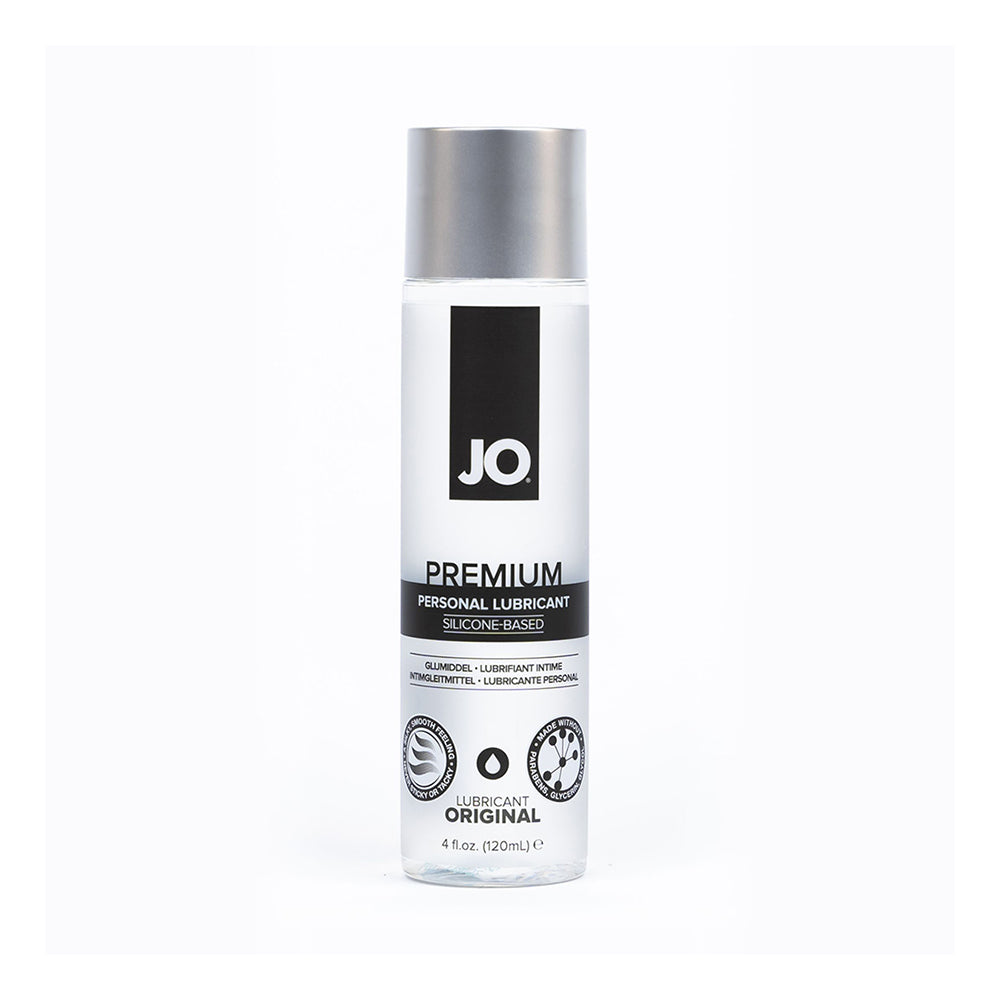 JO Premium Silicone-Based Lubricant 4 oz – Clear – Long-Lasting Glide