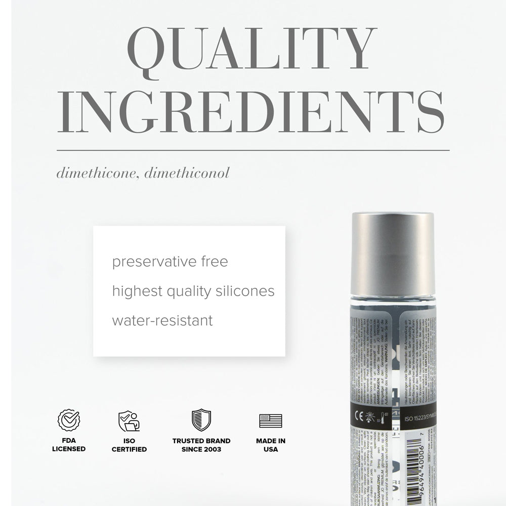 JO Premium Original Silicone-Based Lubricant 2 oz – Clear