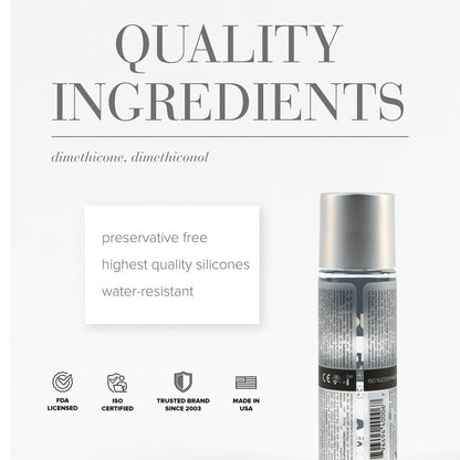 JO Premium Original Silicone-Based Lubricant 2 oz – Clear
