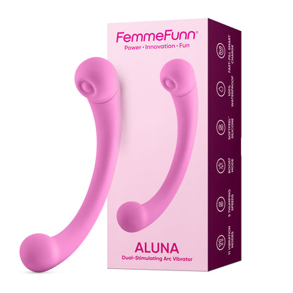 Femme Funn Aluna Dual Stimulating Arc Vibrator - Pink - Multi-Function