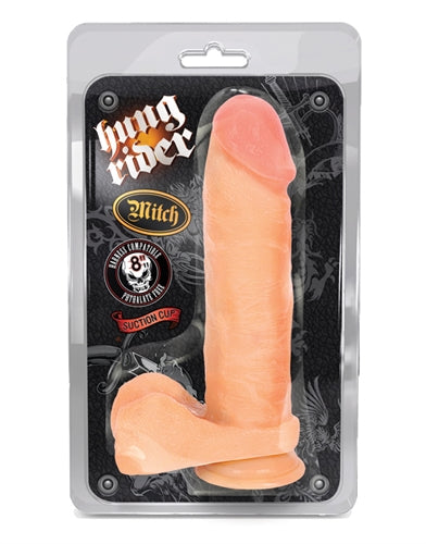 Blush Hung Rider Mitch Dildo – Realistic Textured, Suction Cup, Phthalate Free, Beige