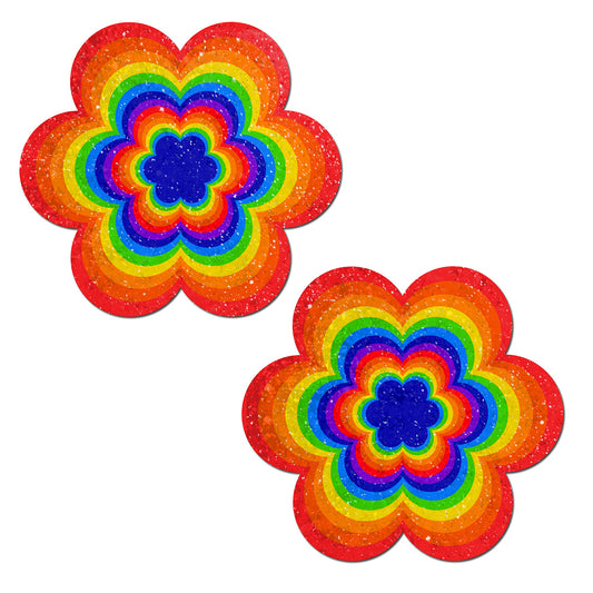 Pastease Rainbow Daisy Nipple Pasties – Multi-Color Flower Design