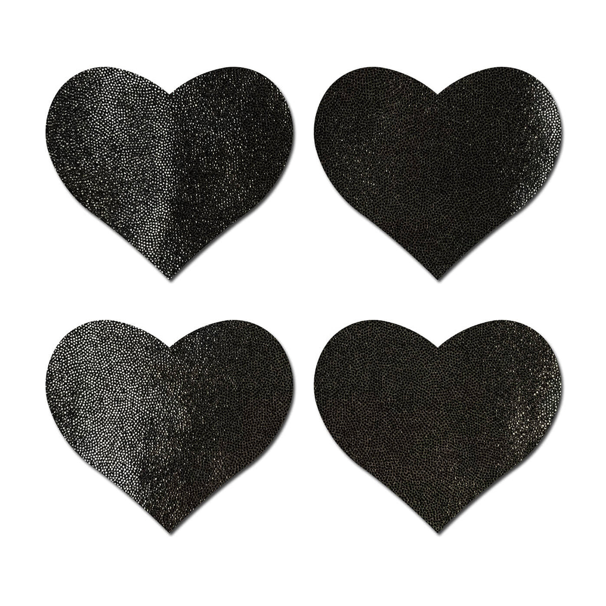 Pastease Petites Liquid Hearts Nipple Pasties – Black – 2-Pack