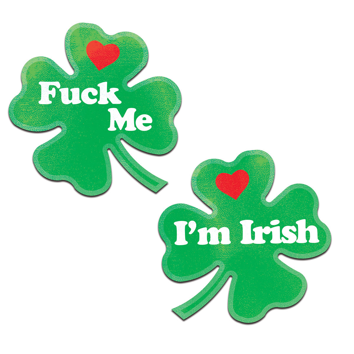 Pastease Fuck Me I'm Irish Shamrock Nipple Pasties – Green
