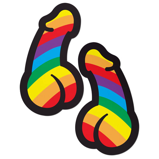 Pastease Rainbow Pride Dick Nipple Pasties – Rainbow