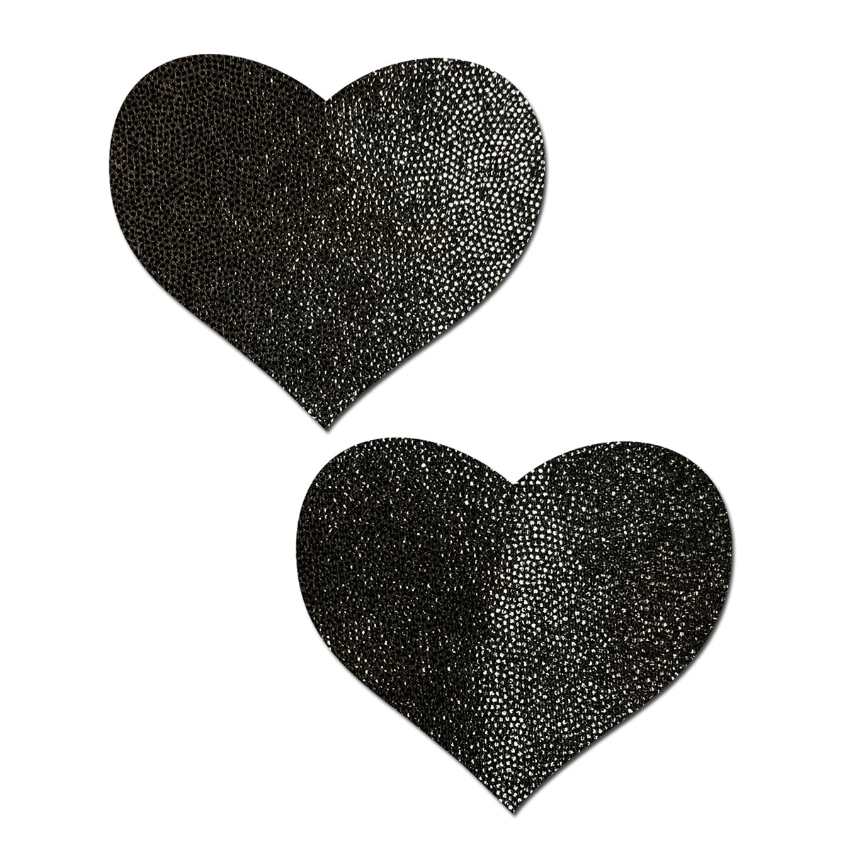 Pastease Everyday Reusable Heart Pasties – Black – Waterproof Adhesive