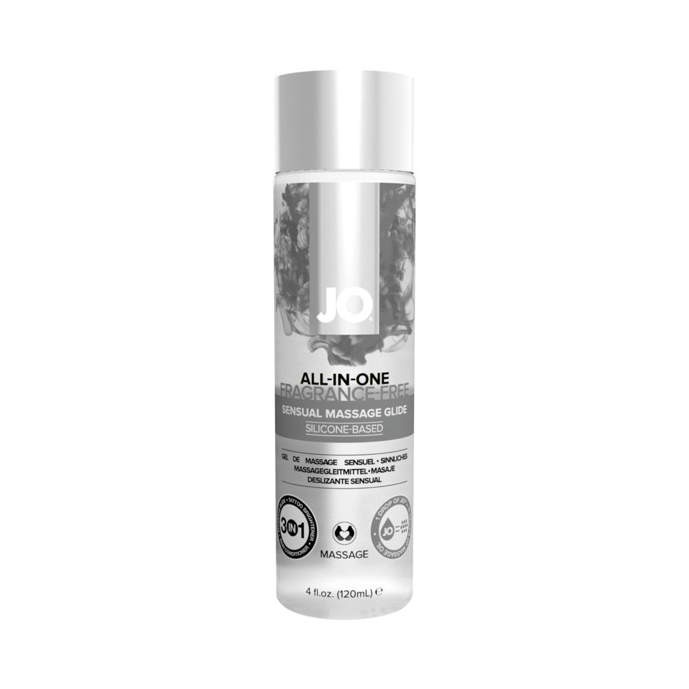 System JO All-In-One Sensual Massage Glide - Silicone-Based Massage Formula - 4 oz - Clear