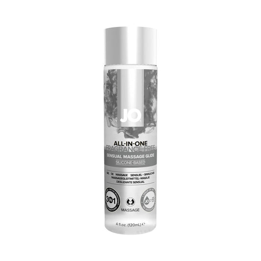 System JO All-In-One Sensual Massage Glide - Silicone-Based Massage Formula - 4 oz - Clear