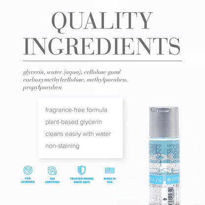 JO H2O Original Water-Based Lubricant 2 oz – Clear, Moisturizing Formula