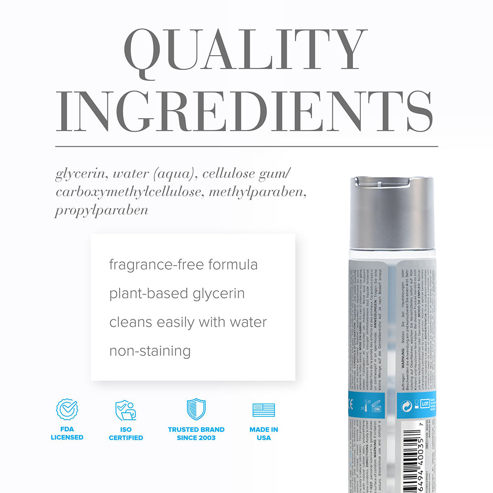 JO H2O Original Water-Based Lubricant 4 oz – Clear