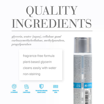 JO H2O Original Water-Based Lubricant 4 oz – Clear