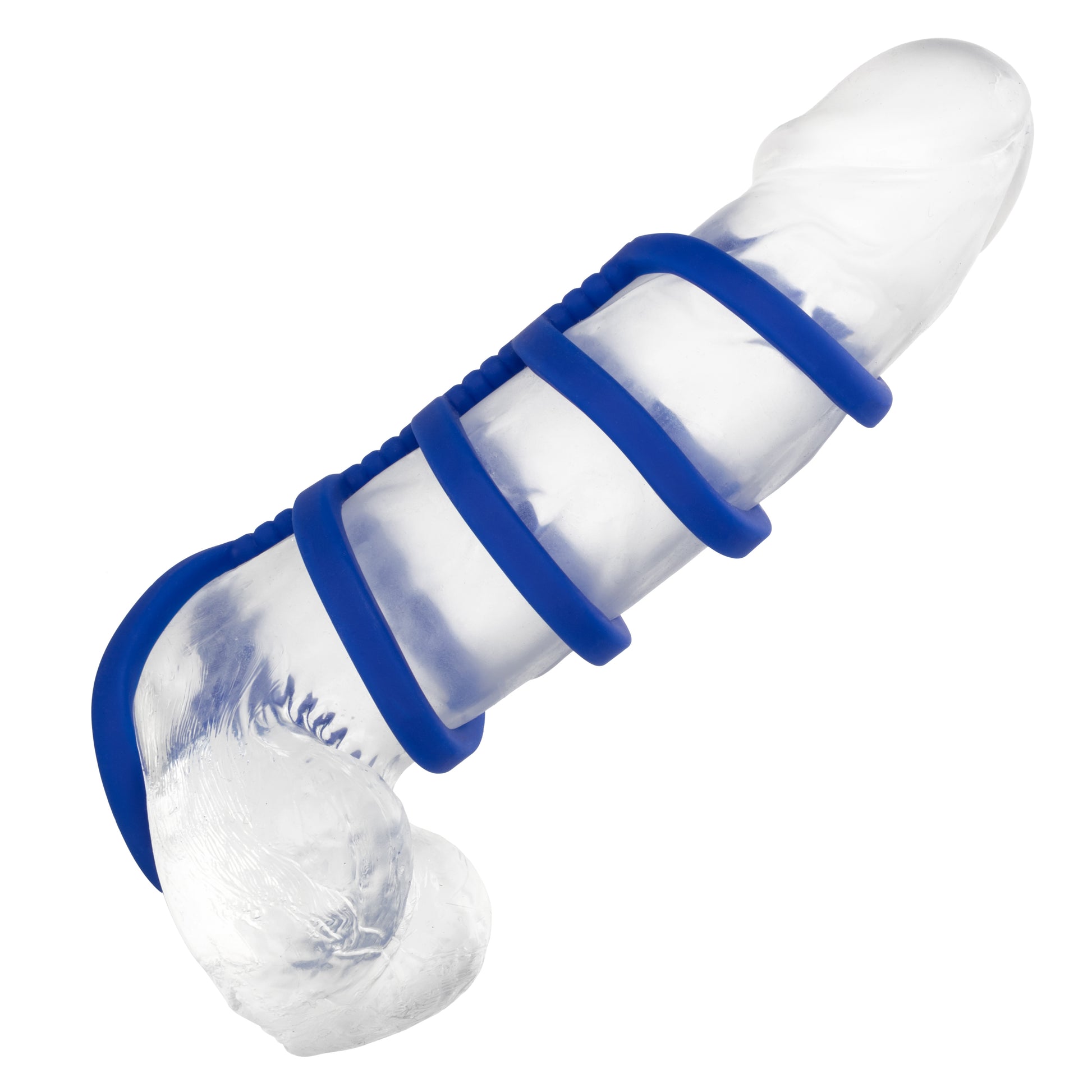 CalExotics Admiral Xtreme Cock Cage – Blue – Liquid Silicone Enhancer