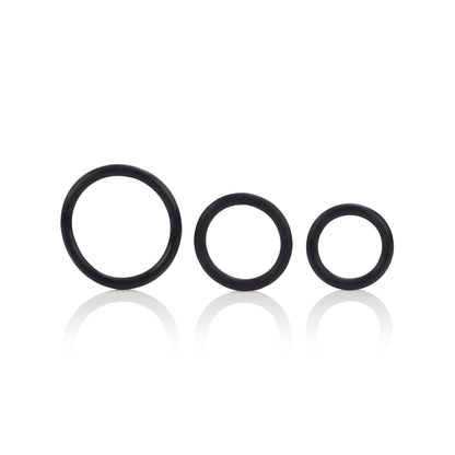 CalExotics Rubber Ring 3 Piece Set - Black Adornment Rings