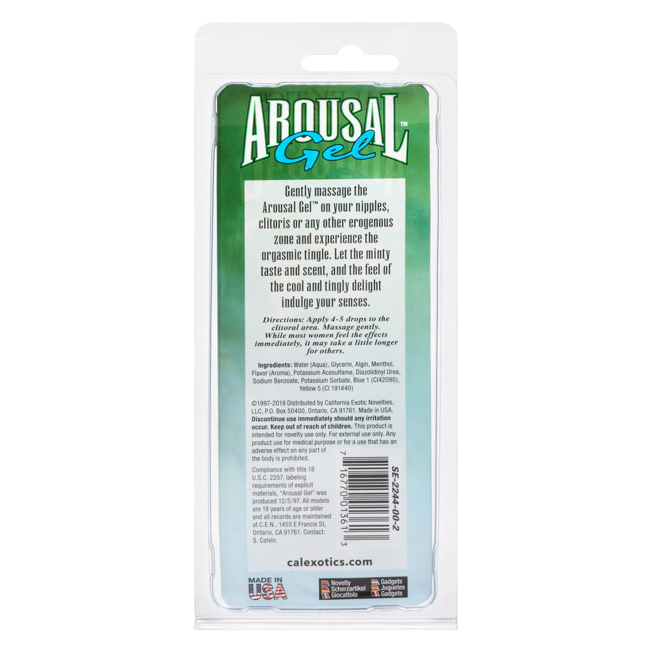CalExotics Arousal Gel – Mint Flavor – 0.25 Fl Oz