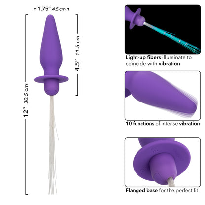 Southern Lights Vibrating Light Up Anal Probe – Purple