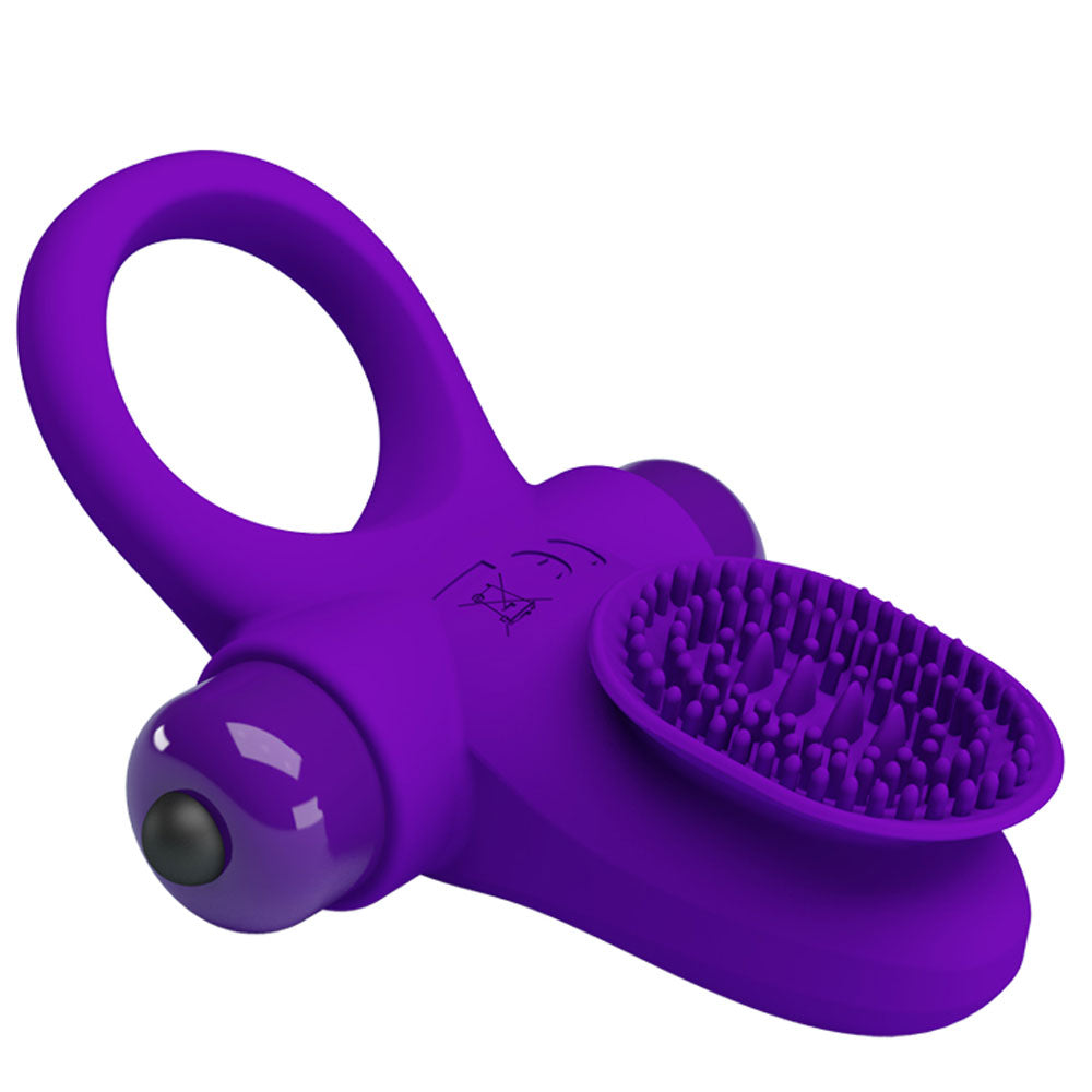 Pretty Love Vibrating Cock Ring II – Purple – Waterproof with 10 Vibration Functions