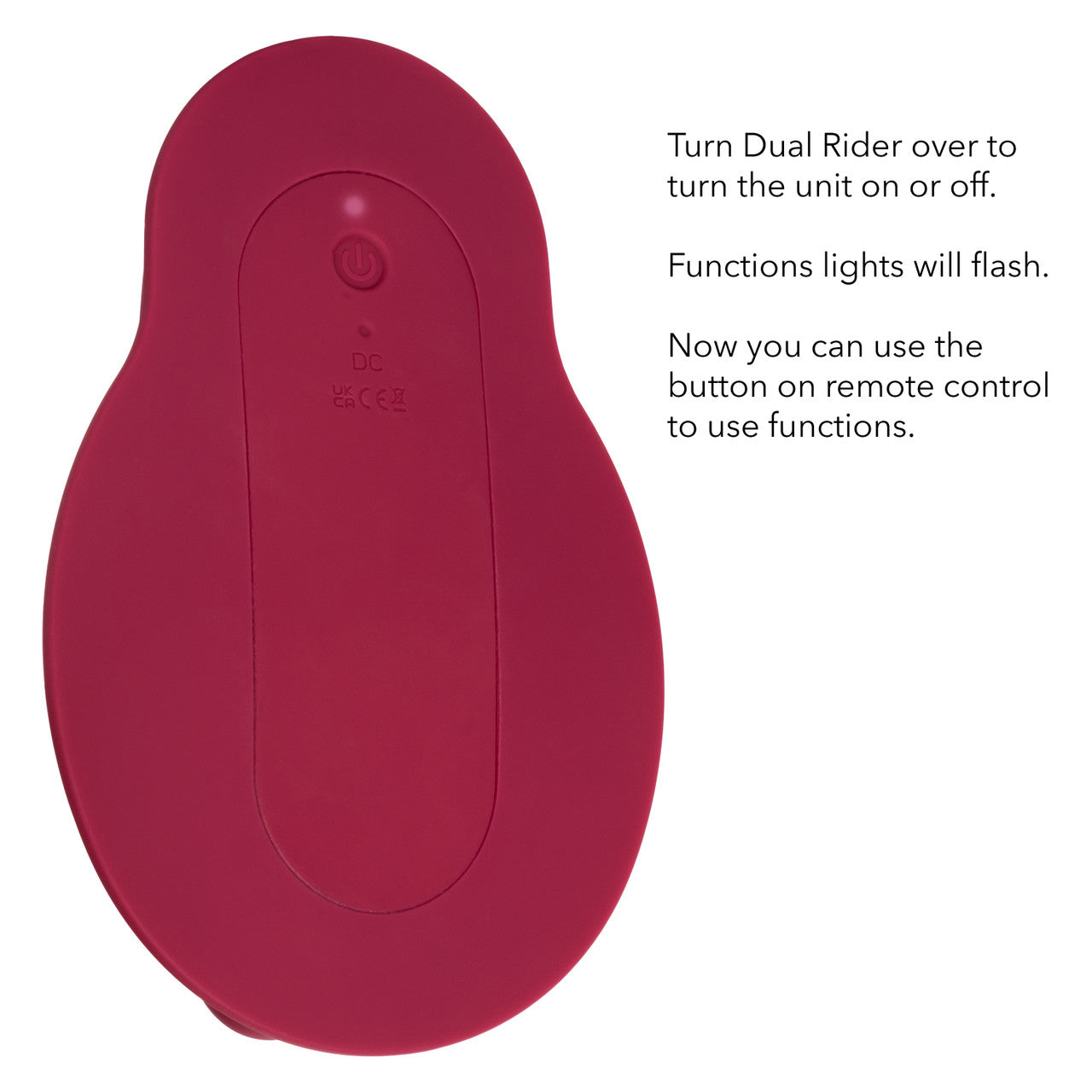 CalExotics Dual Rider Remote Control Massager – Red – Thrusting and Vibrating