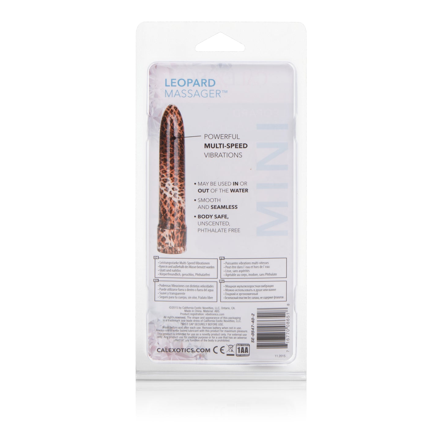 CalExotics Leopard Massager Mini Multi-Speed Vibrator - Animal Print
