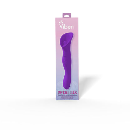 Petallux Clitoral Stimulator - Dual-Ended Waterproof Silicone Vibrator - Purple