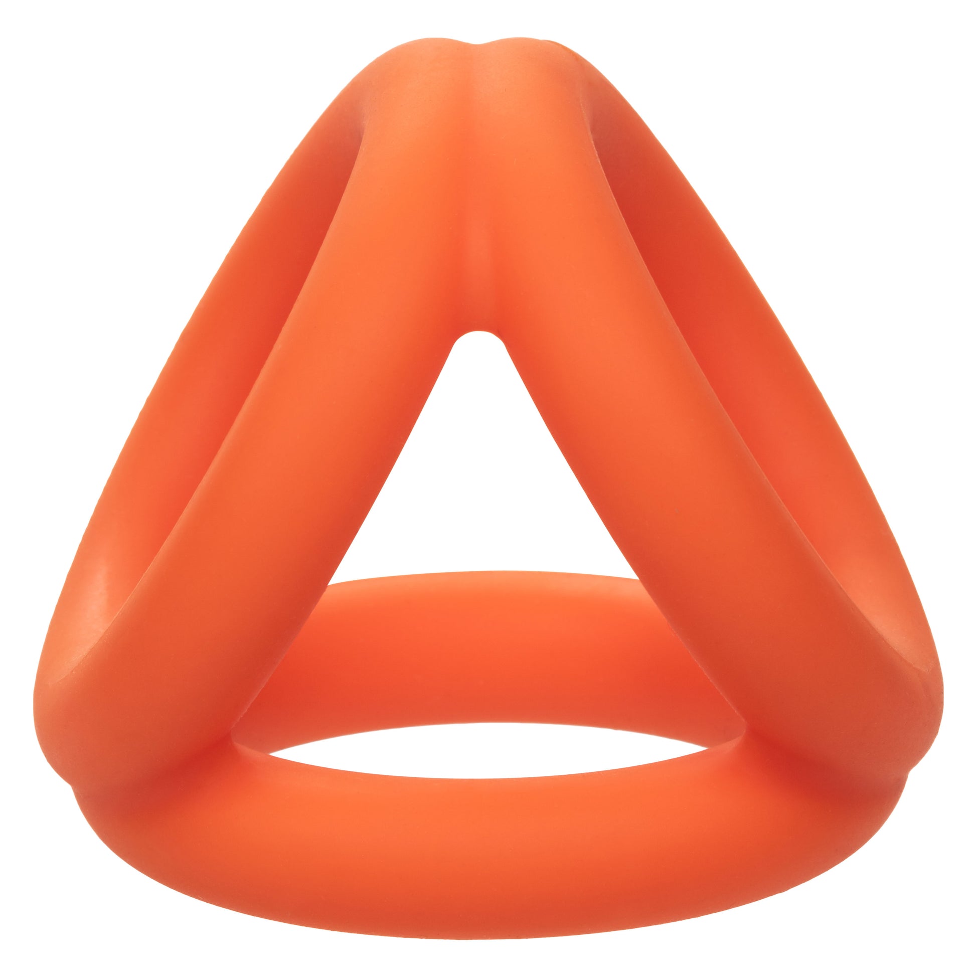 CalExotics Alpha Liquid Silicone Tri-Ring - Orange - Triple Ring Cock and Scrotum Enhancer