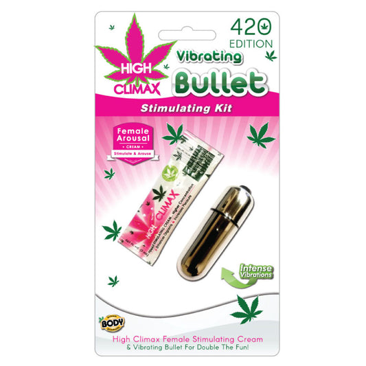 Body Action High Climax Vibrating Bullet Stimulating Kit – Vibrator with Stimulating Cream