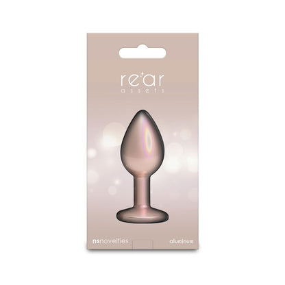 Rear Assets Iridescent Champagne Anal Toy - Lightweight - Gold