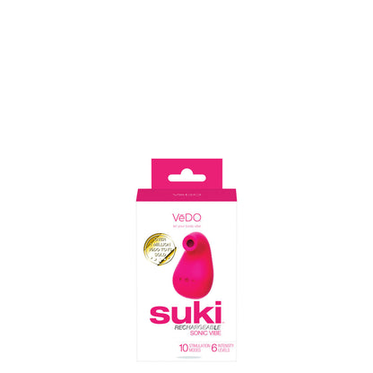 Suki Rechargeable Sonic Vibe - Pulsating Vibrator - Foxy Pink