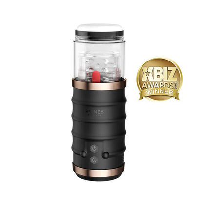 Honey Play Box Warrior Thrusting Male Masturbator - Black - Automatic Thrusting