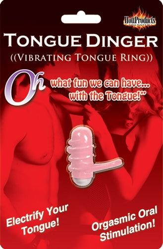 Hott Products Tongue Dinger Vibrating Tongue Ring - Magenta
