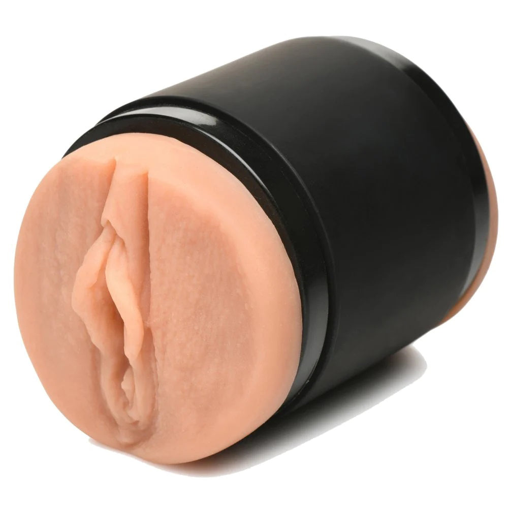 Mistress Double Shot Stroker - Mouth and Pussy Design - Tan