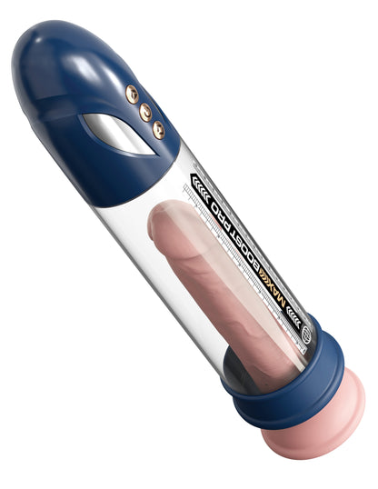 Pipedream Max Boost Pro Flow Penis Pump - Waterproof, Multi-Function, Blue