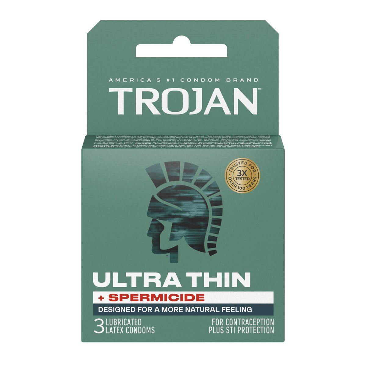 Trojan Ultra Thin Armor Condoms with Spermicidal Lubricant - 3 Pack