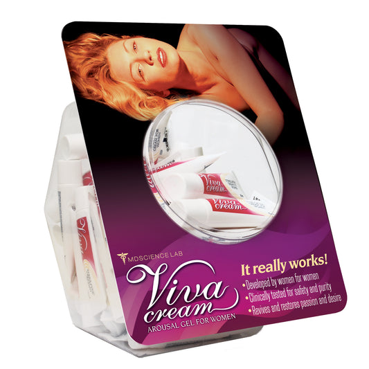 Viva Cream - 50 Count Bowl - Herbal Extract Gel for Women - Clear