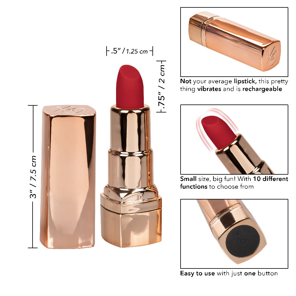 CalExotics Hide and Play Rechargeable Lipstick Vibe – Pink – Multi-Function Waterproof