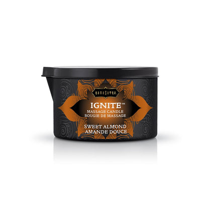 Kama Sutra Ignite Sweet Almond Massage Candle - 6 Oz - Warm Massage Oil