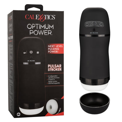CalExotics Optimum Power Pulsar Stroker – Black – Vibrating Male Masturbator