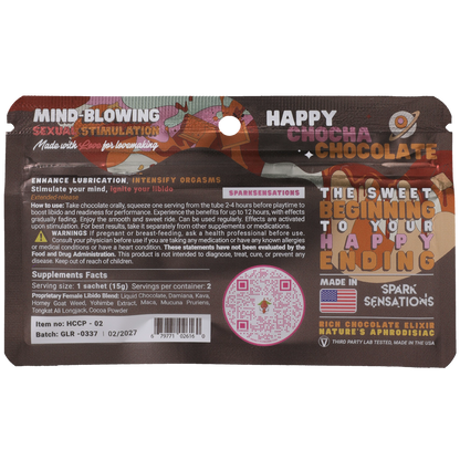 Happy Chocha Chocolate - High-Quality Liquid Arousal Chocolate - 12 Pack Display