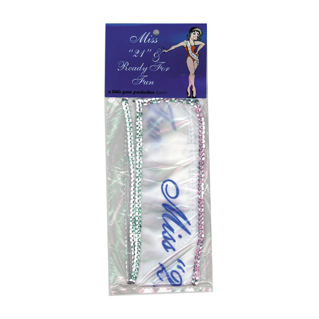 Miss 21 Ready For Fun Sash – Multi-Color Party Accessory