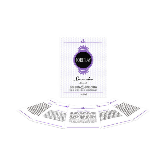 Kheper Games Foreplay Bath Set – Vanilla-Lavender Bath Salts with Activity Cards