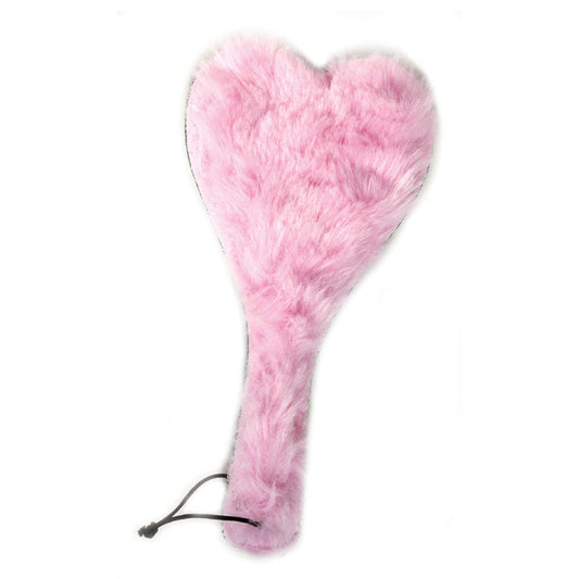 Ruff Doggie Styles Spank Her Plush Heart Paddle – Light Pink