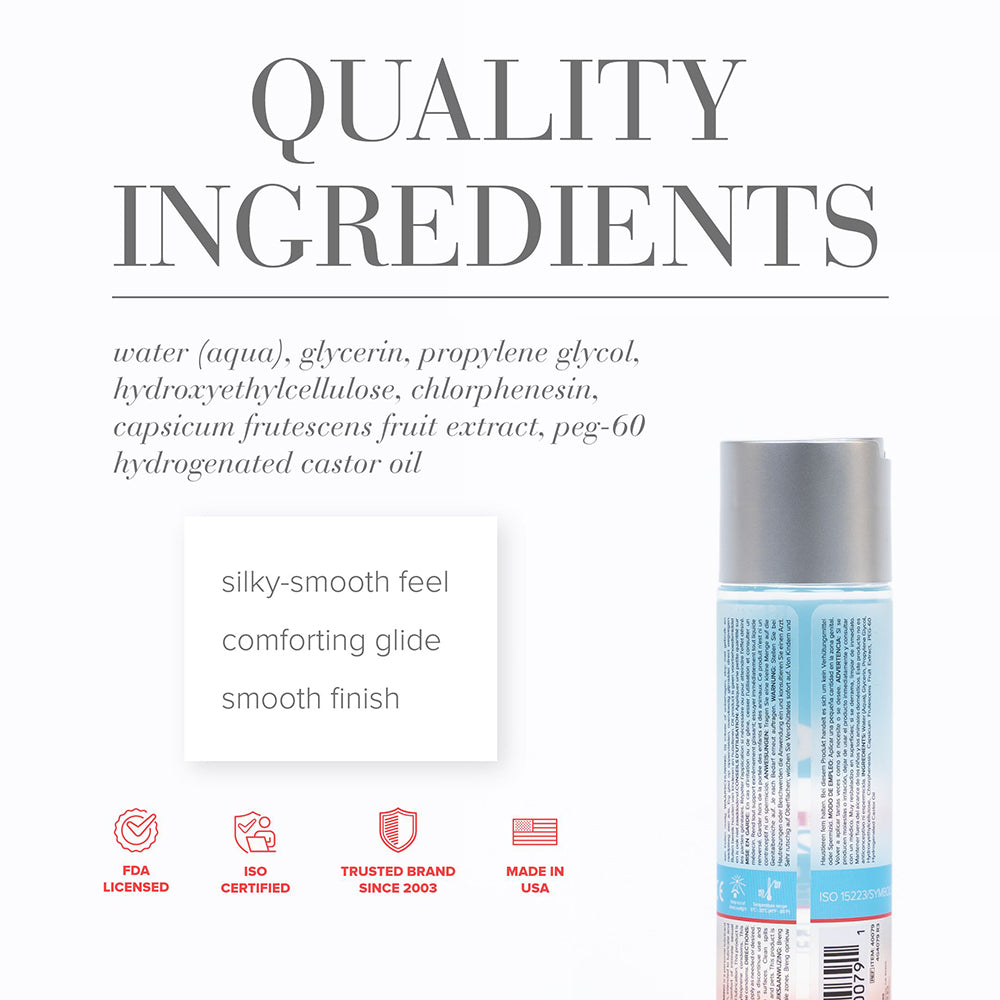 System JO H2O Warming Water-Based Lubricant 4 oz - Clear