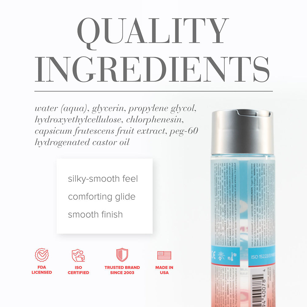 JO H2O Warming Water-Based Lubricant 8 oz – Clear – Gentle Warming Sensation