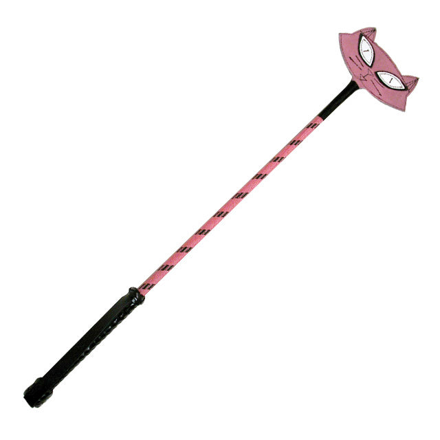 Ruff Doggie Styles Kitty Shaped Crop – Hot Pink Leather Adult Accessory