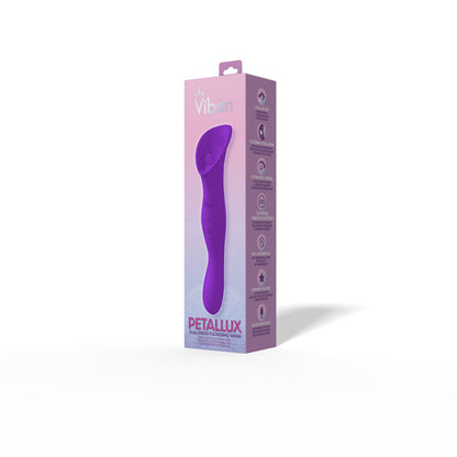 Petallux Clitoral Stimulator - Dual-Ended Waterproof Silicone Vibrator - Purple