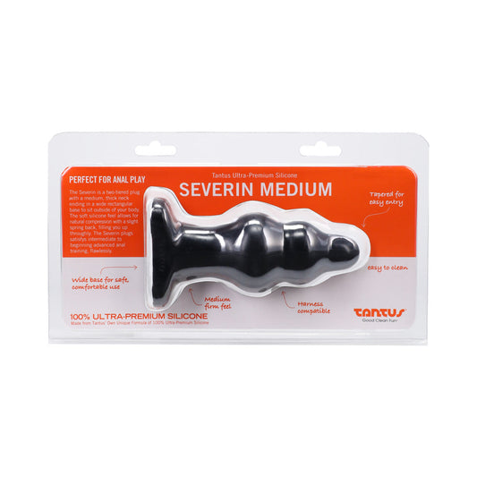 Tantus Severin Medium Plug – Black – Silicone Anal Plug