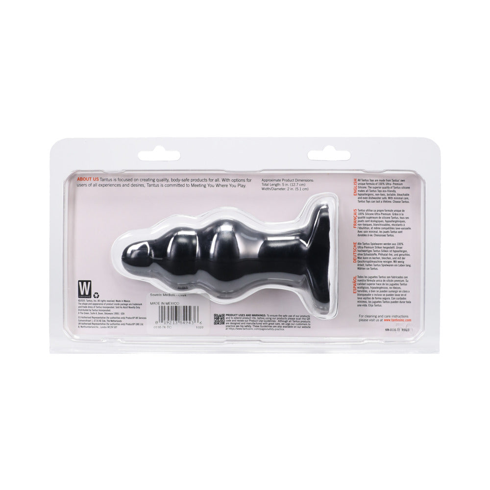 Tantus Severin Medium Plug – Black – Silicone Anal Plug