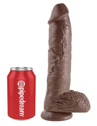 Pipedream King Cock 10-Inch Dildo with Balls – Brown