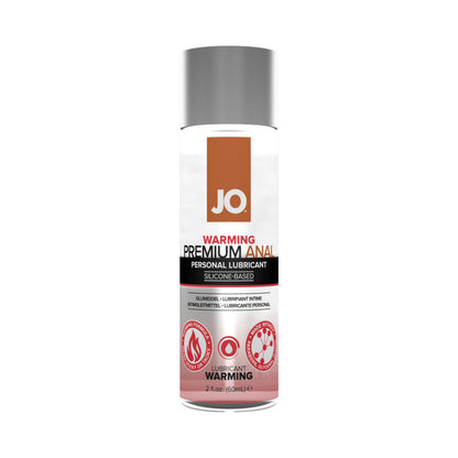 JO Premium Anal Warming Silicone-Based Lubricant 2 oz - Clear