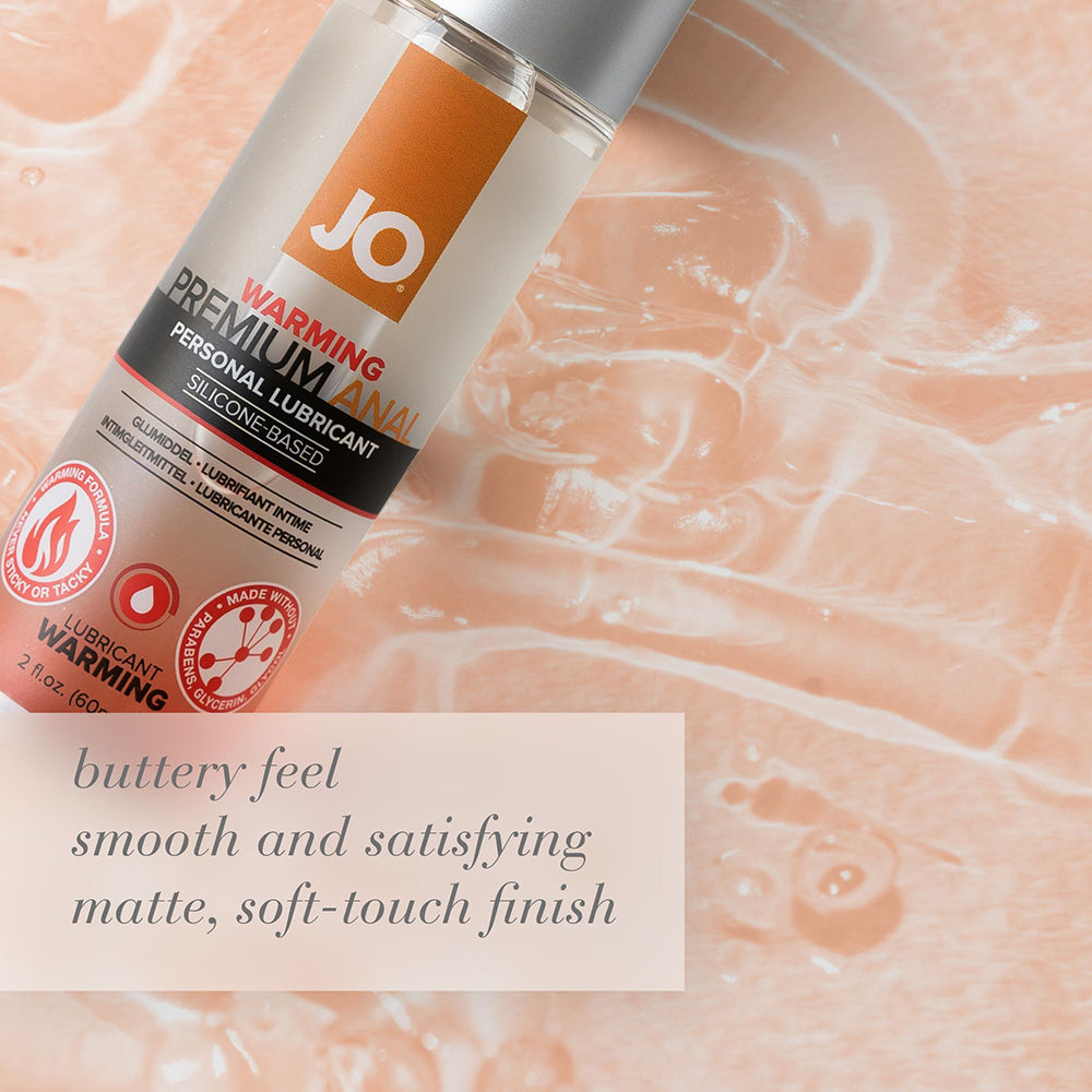 JO Premium Anal Warming Silicone-Based Lubricant 2 oz - Clear